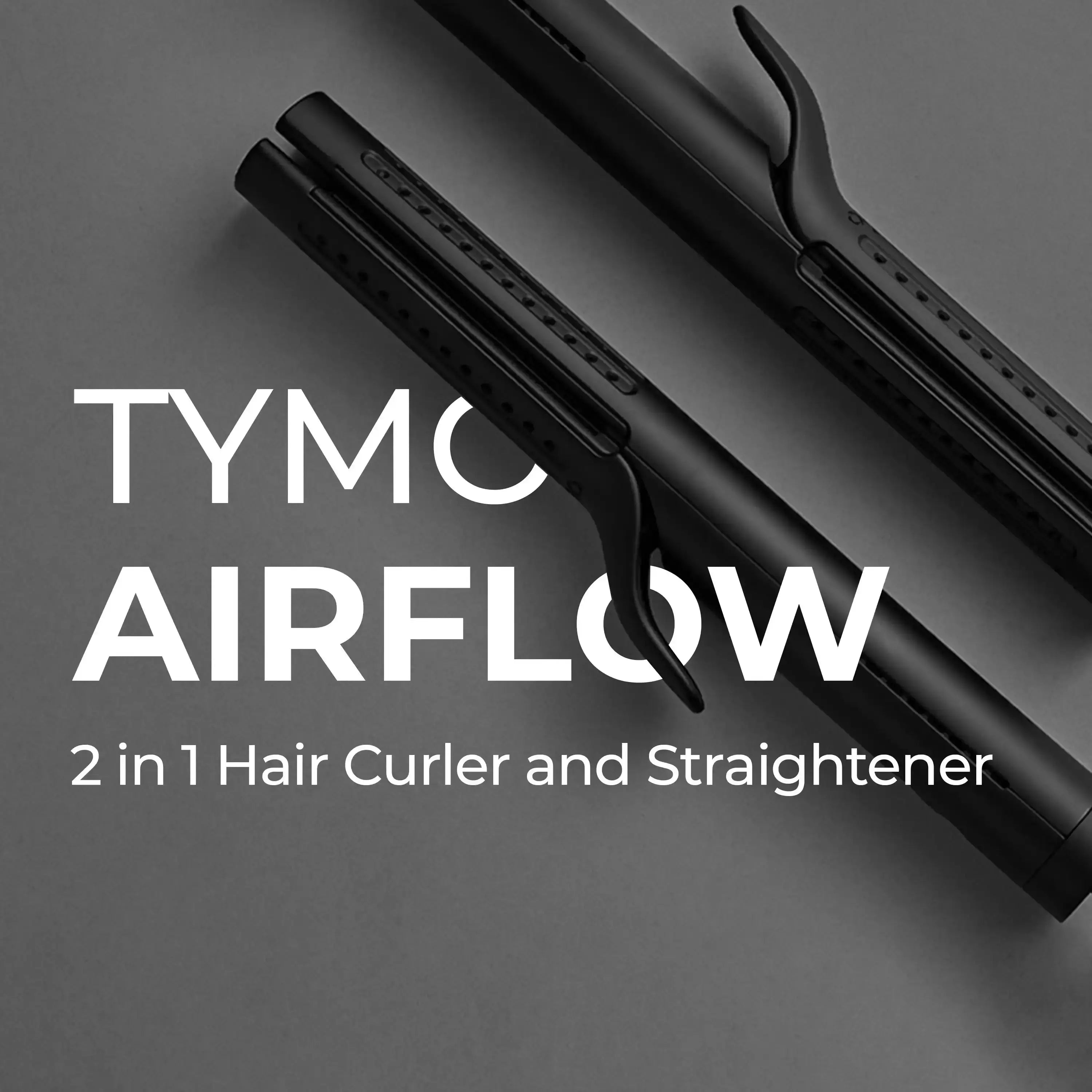 TYMO AIRFLOW 2‑in‑1 cool air styler creates curls or sleek straight looks