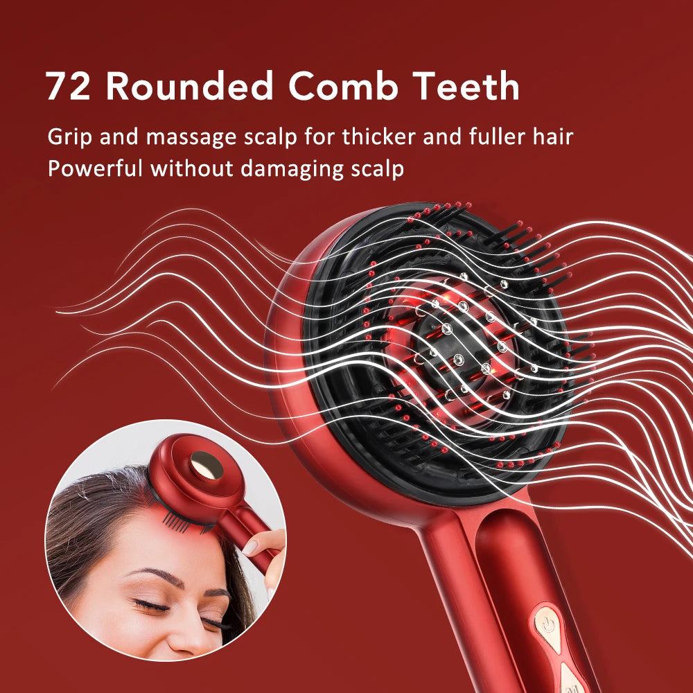 Brosse de massage électrique  LED pour la croissance/antichute des cheveux