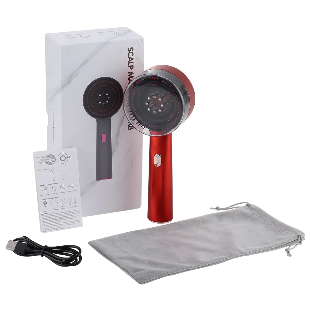 Brosse de massage électrique  LED pour la croissance/antichute des cheveux