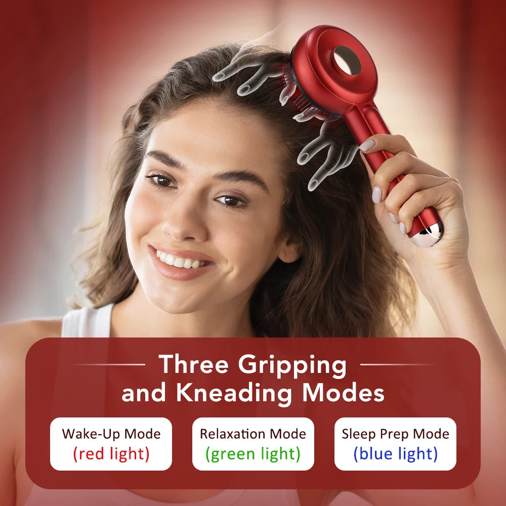Brosse de massage électrique  LED pour la croissance/antichute des cheveux