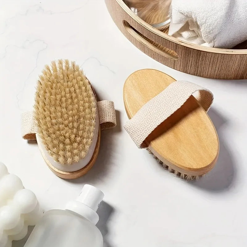 Brosse de spa corporel en soies naturelles