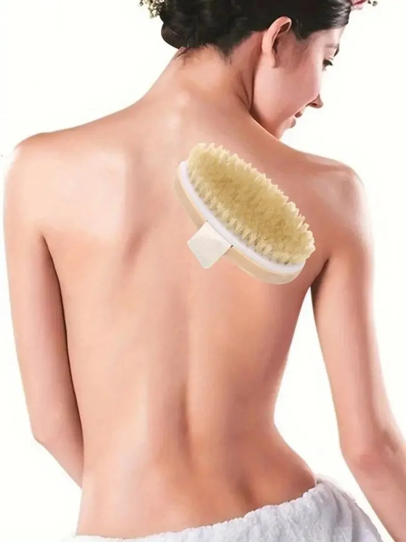 Brosse de spa corporel en soies naturelles