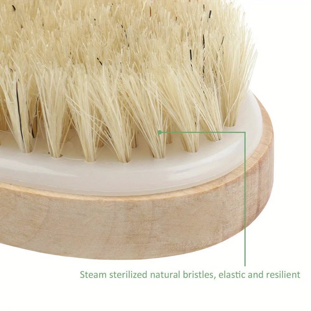 Brosse de spa corporel en soies naturelles