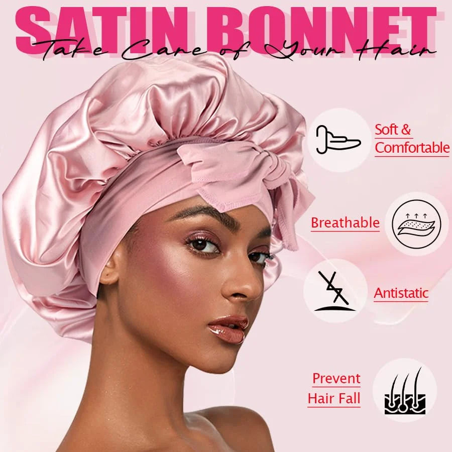 KIT Huile de ricin Rose et Noir pour la croissance et coiffage facile des cheveux