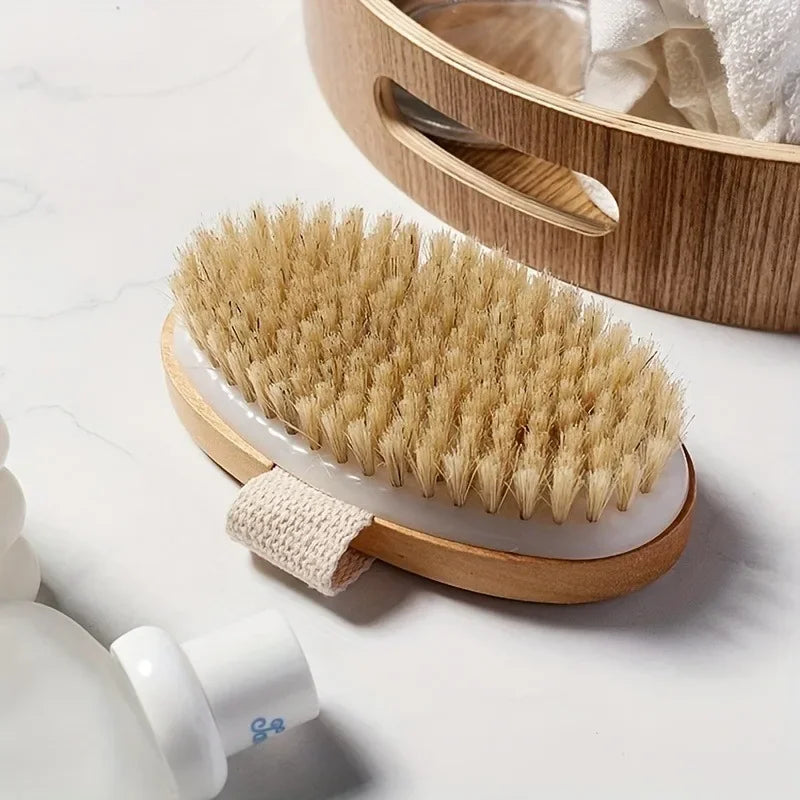 Brosse de spa corporel en soies naturelles